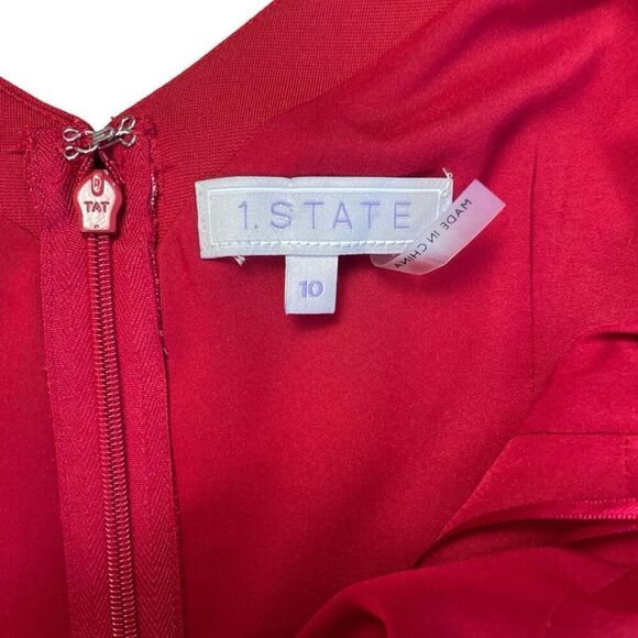 1. STATE Little Red Dress Sz 10 - Picture 10 of 11